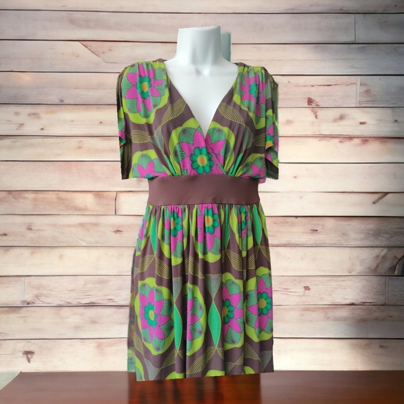 MAGGY LONDON V-Neck Dress - SZ 4 - Picture 4 of 7